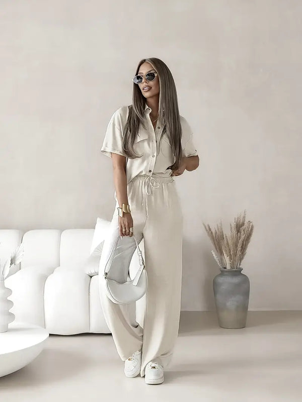 Conjunto Moda Evangélica Com Modelagem Cintura - Linho Flor