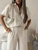 Conjunto Moda Evangélica Com Modelagem Cintura - Linho Flor