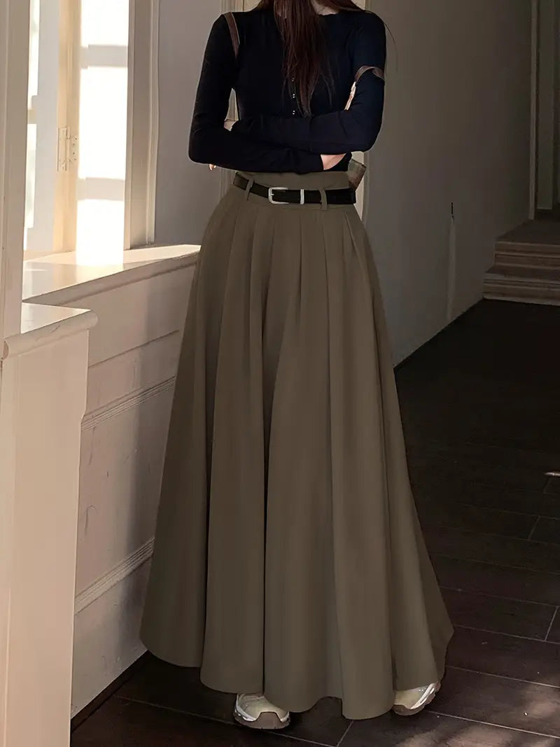 Saia Cintura Alta Moda Evangélica Com Modelagem - Dalian