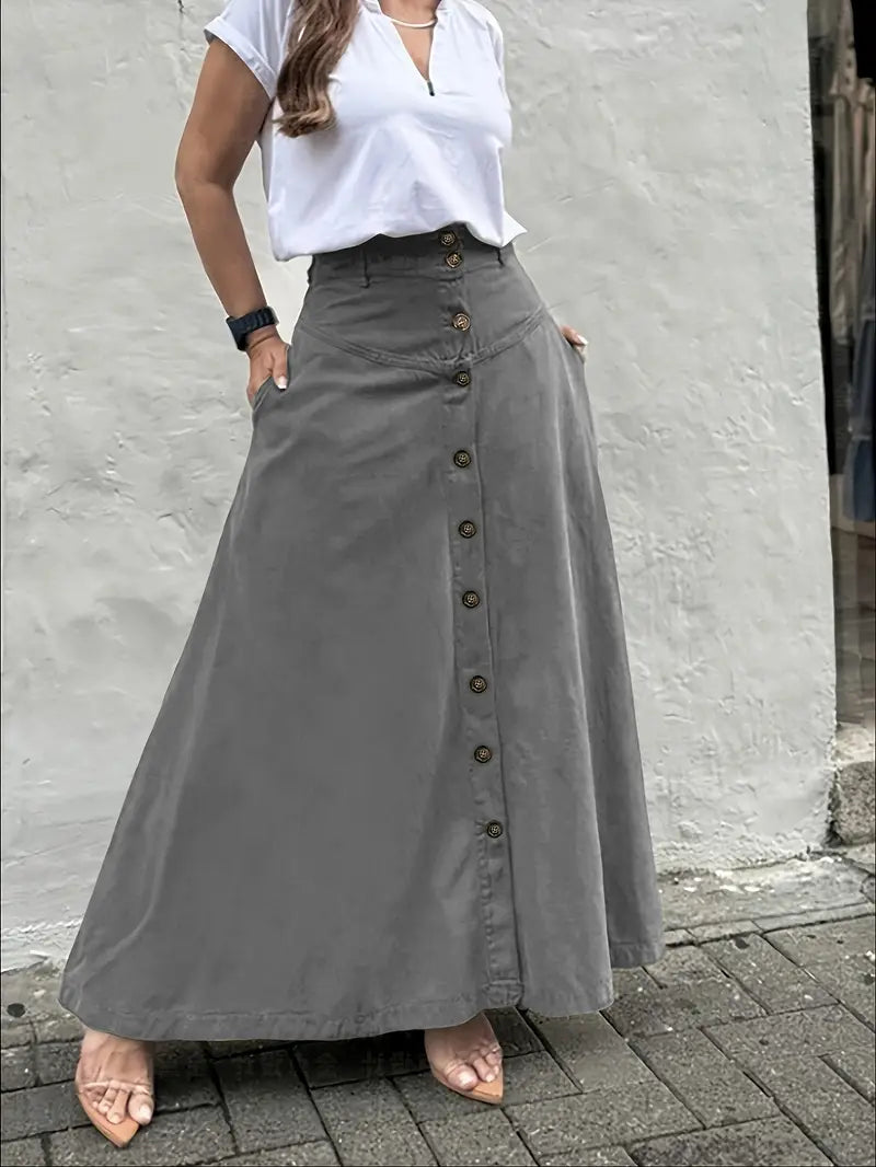 Saia Cintura Alta Moda Evangélica Com Modelagem - Heloá