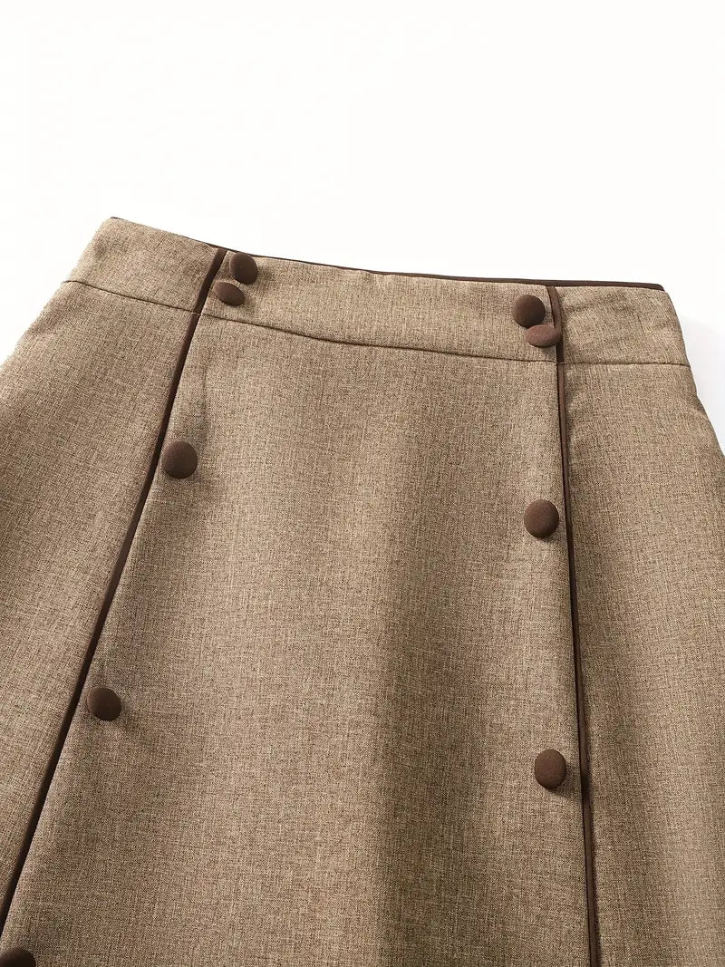 Saia Cintura Alta Moda Evangélica Com Modelagem - Florine