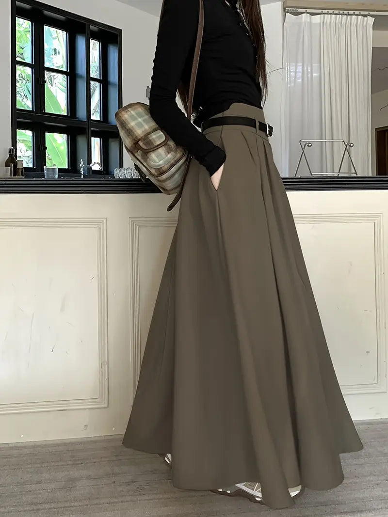 Saia Cintura Alta Moda Evangélica Com Modelagem - Dalian