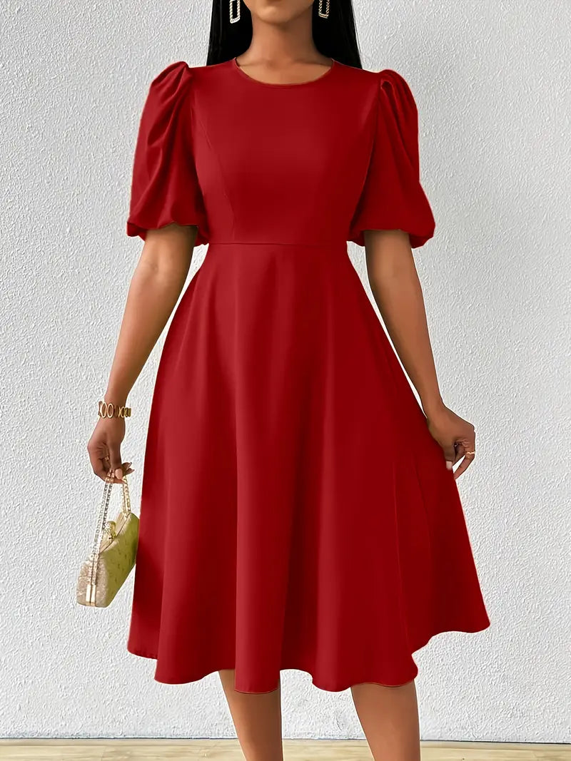 Vestido Moda Evangélica Com Modelagem Cintura - Elegance