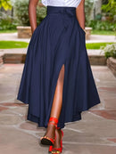 Saia Cintura Alta Moda Evangélica Com Modelagem - Maxine