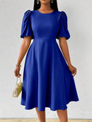 Vestido Moda Evangélica Com Modelagem Cintura - Elegance