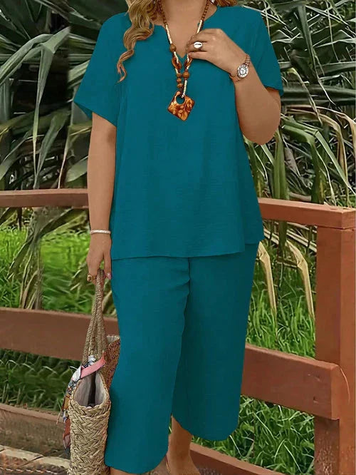 Conjunto Plus Size - Estella lojasoeconomia Azul G 