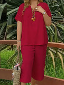 Conjunto Plus Size - Estella lojasoeconomia Vermelho G 