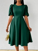 Vestido Moda Evangélica Com Modelagem Cintura - Elegance